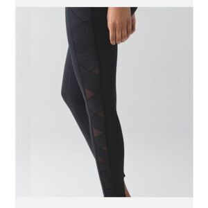 Lululemon rise and shine black leggings size 6